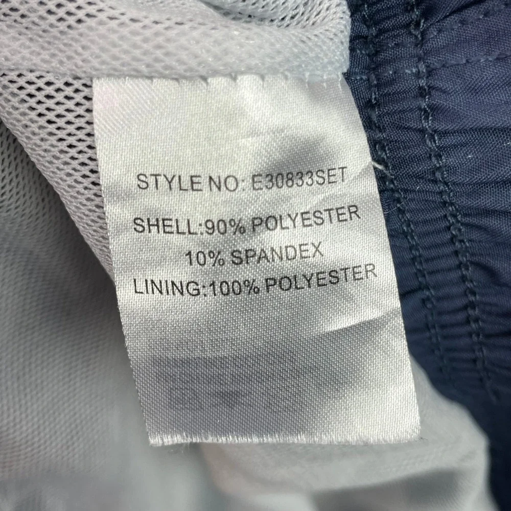 Vintage Summer Swim Trunks Mens Large Blue E30833SET Mesh Lined Stretch Shorts